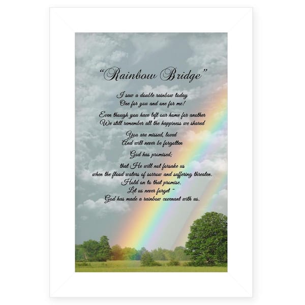 Charlie Rainbow Bridge 1-Piece Framed Wall Art 15 in. x 11 in.