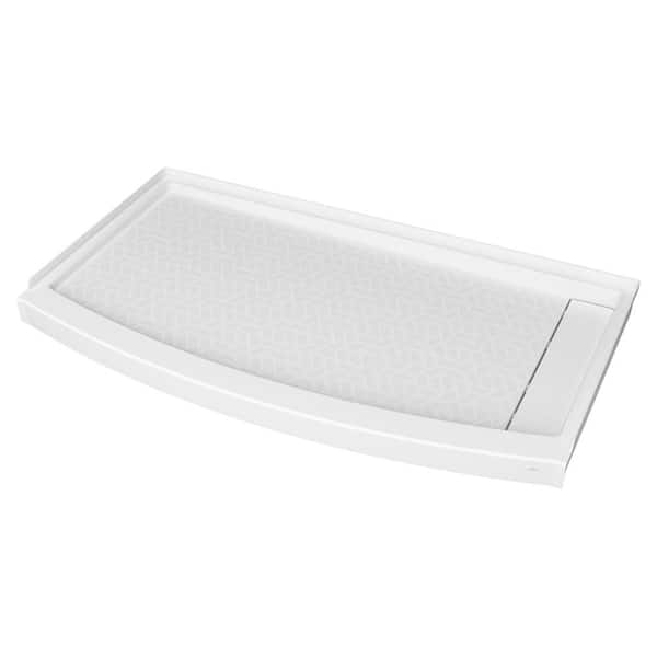 Ovation Curve 60 in. L x 30 in. W x 72 in. H Right Drain Alcove Shower Stall/Kit in Silver Shine