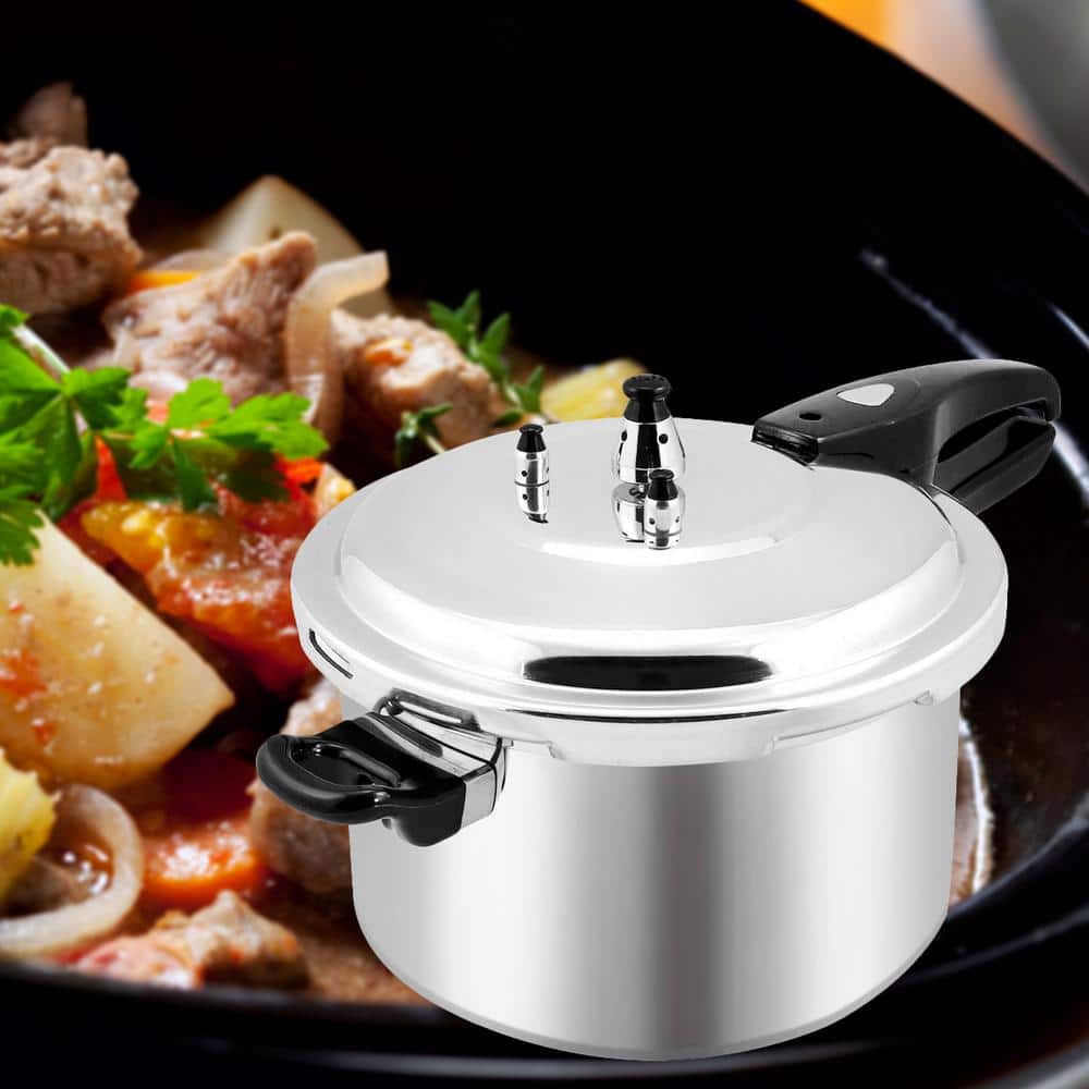 8 Quart Stainless Steel Induction Ready Stovetop Pressure Cooker