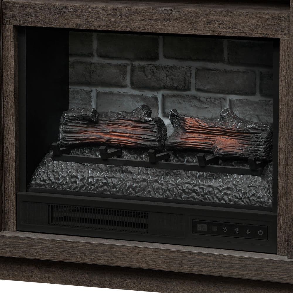 Buy Caufield 54 in. Freestanding Electric Fireplace TV Stand in Honey