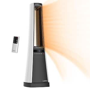 Bladeless 27 in. 1500-Watt Electric Oscillating Tower Space Heater with Digital Display and Remote Control