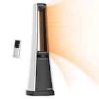 Lasko Calefactor eléctrico de torre, 27, color plateado AW300