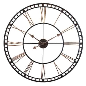 Black and Bronze Tower XXL Wall Clock