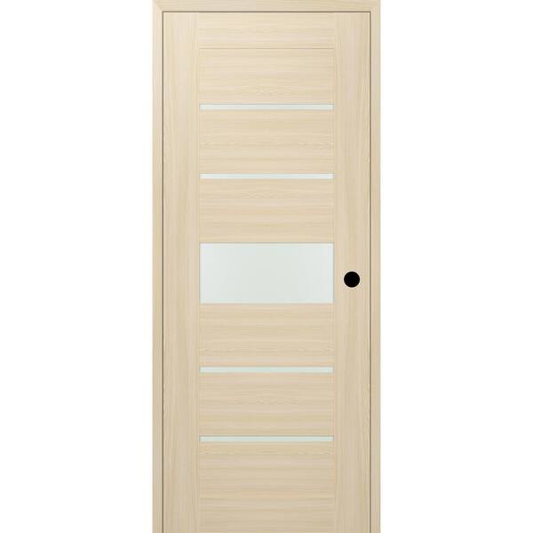 Belldinni Vona 07-06 28 in. x 84 in. Left-Hand Frosted Glass Loire Ash Wood Composite Single Prehung Interior Door