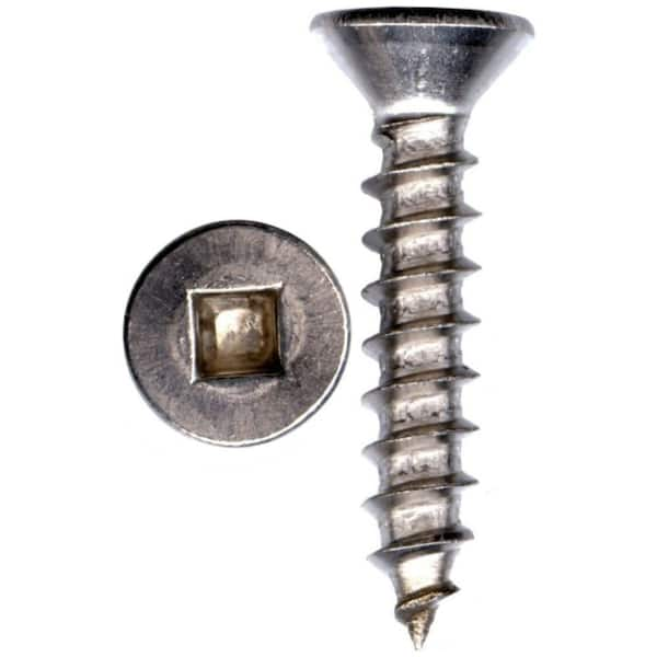 Everbilt #10 3 in. Internal Square Flat-Head Wood Screws (10-Pack)