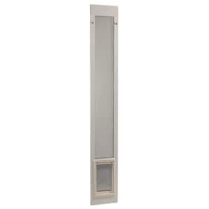 7 in. x 11.25 in. Medium White Pet and Dog Patio Door Insert for 75 in. to 77.75 in. Tall Aluminum Sliding Glass Door
