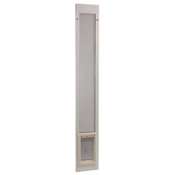 Ideal Pet Products 7 in. x 11.25 in. Medium White Pet and Dog Patio Door Insert for 75 in. to 77.75 in. Tall Aluminum Sliding Glass Door