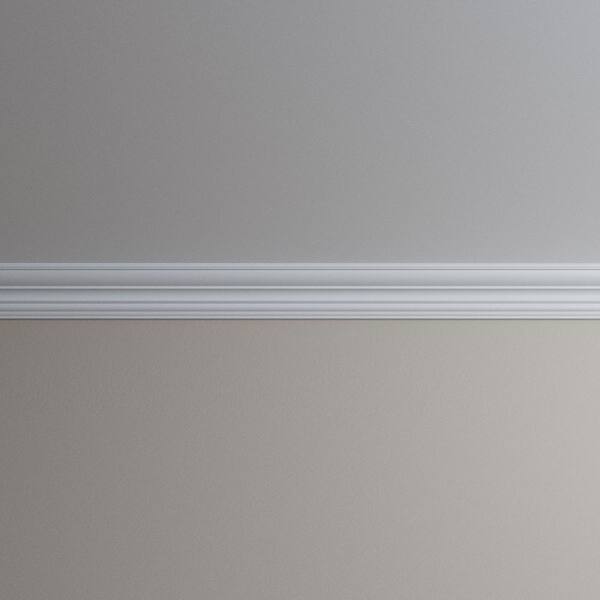 Ekena Millwork Shia 2.875 in. D x 4.5 in. W x 94.5 in. L Polyurethane Crown Moulding