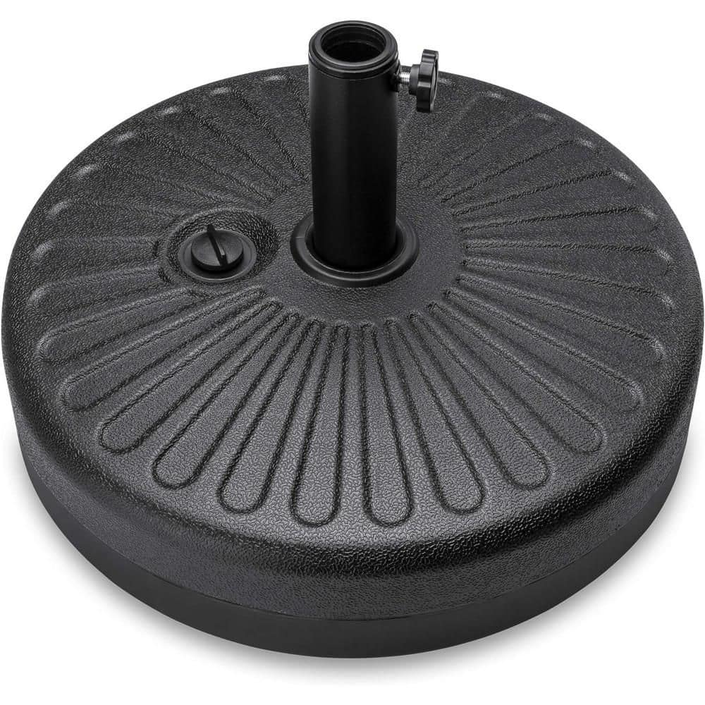 70 lbs. Wrought Iron Stylish and Modern HDPE Round Patio Umbrella Base in B
