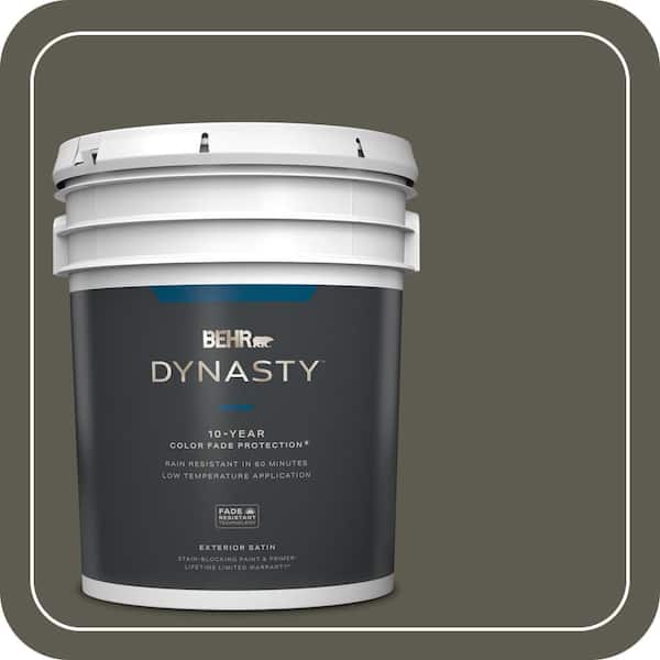 BEHR DYNASTY 5 gal. #N370-7 Night Mission Satin Enamel Exterior Stain-Blocking Paint & Primer