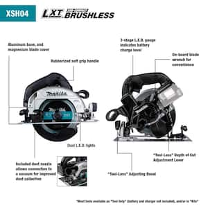 18V 6-1/2 in. LXT Sub-Compact Lithium-Ion Brushless Cordless Circular Saw with 18V LXT Lithium-Ion 3/8 in. Angle Drill