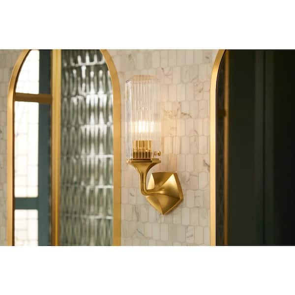 KOHLER Occasion 1-Light Brushed Moderne Brass Wall Sconce