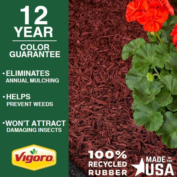 37.5 cu. ft. Red Shredded Rubber Mulch (25 Bags)