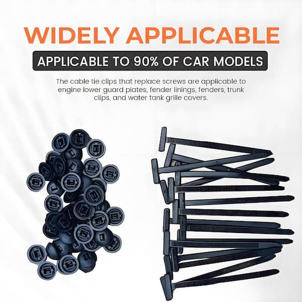 SenQWFa 200 -Piece Universal Nylon Cable Tie Buckle Kit UV