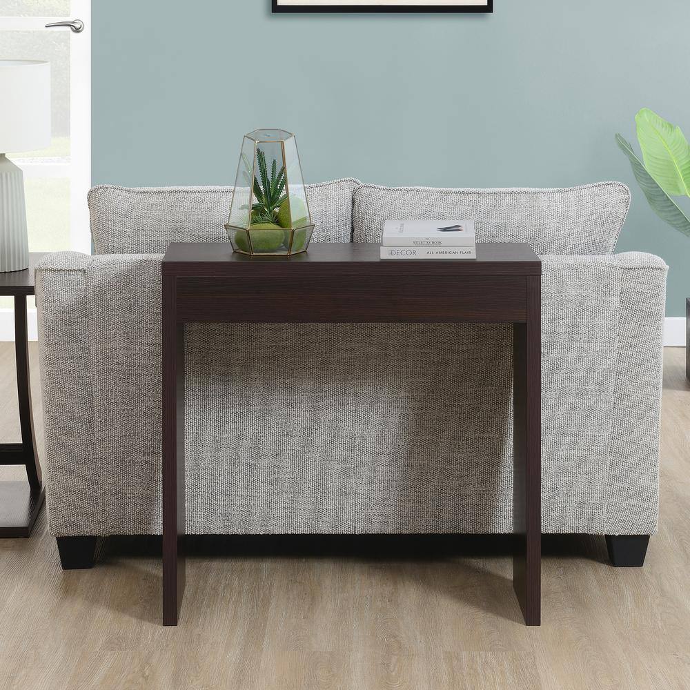 Northfield 31.5 in. L Espresso Rectangle Wood Entryway Hall Console Table