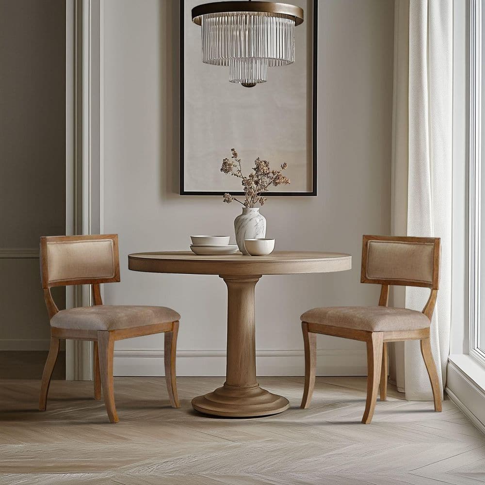 MADISON PARK Signature Marie Beige/Light Natural Dining Chair Set