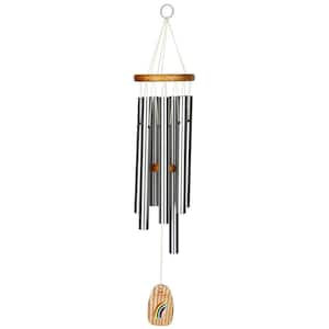 Signature Collection, Over The Rainbow Chime, 27 in. Silver Wind Chime OVER