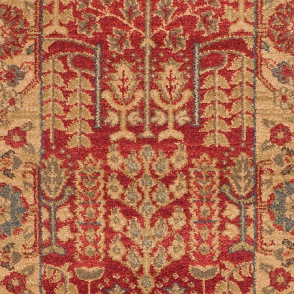 Safavieh Mahal Red and Natural 2'2" x 10' Power Loomed Runner Rug