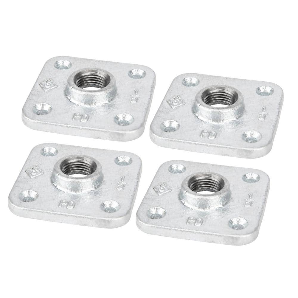 1/2 in. Galvanized Iron Square Floor Flange (4-Pack) price history on PriceWatchPro