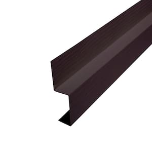 1 in. x 2 in. x 10 ft. Coffee Prefinished Woodgrain Aluminum Spacer Flashing