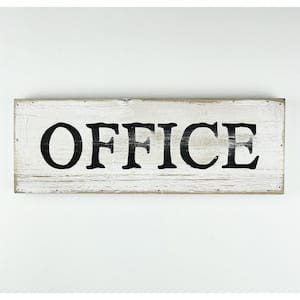 Indoor Office Whitewashed Wood Wall Decorative Sign