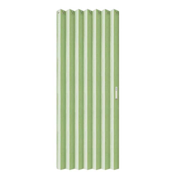 Helhom 1-Panel 39 in. x 78 in. Green Polyester Plastic Accordion