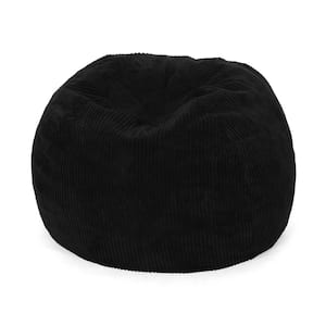 Kenli 3 ft. Black Fabric Bean Bag