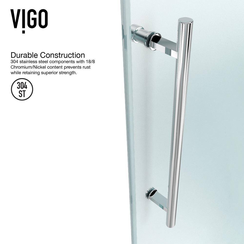 Winslow 48" Frameless Clear Glass Sliding Shower Enclosure with Black Hardware