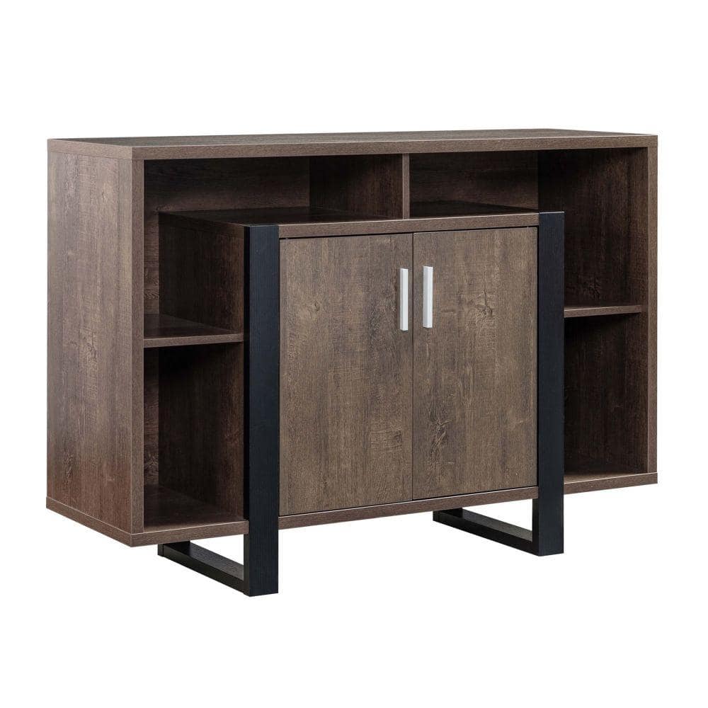 Benjara Brown Wooden 47 In. Buffet Sideboard Console With1 Cabinet And ...