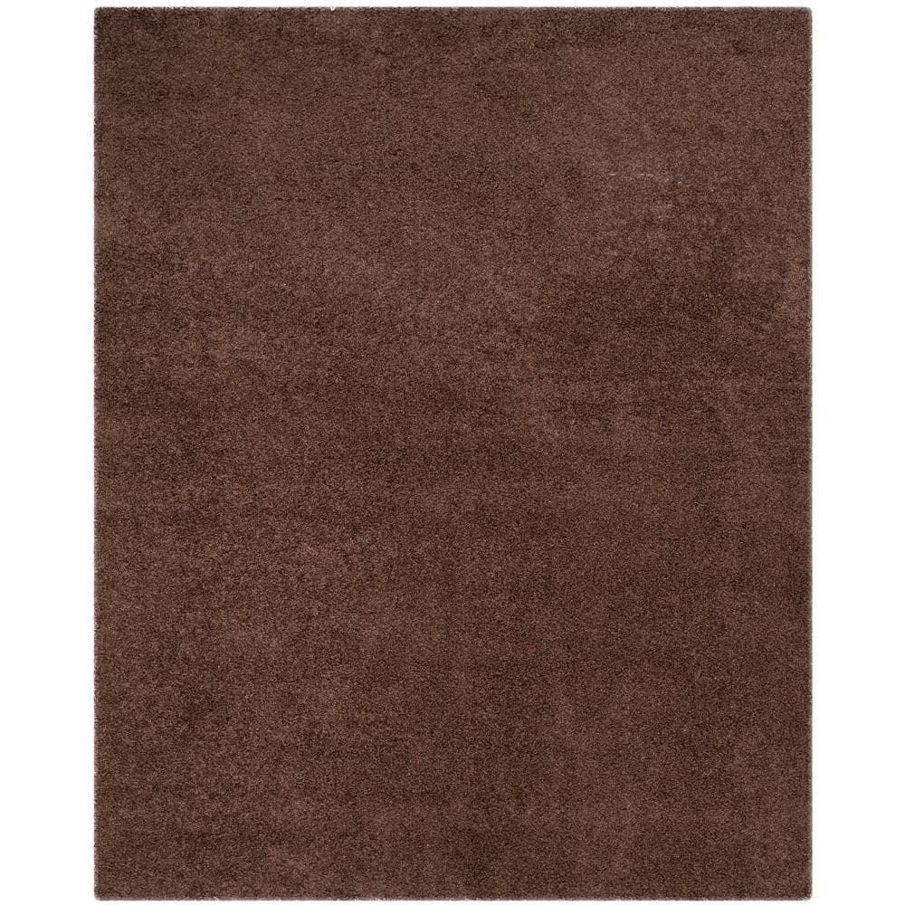 Laguna Brown 8' x 10' Rectangular Shag Area Rug