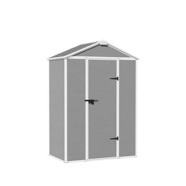 5 ft. x 3 ft. Durable Resin Garden Outdoor Storage Shed with Floor and Sloping Roof (15 sq. ft. )
