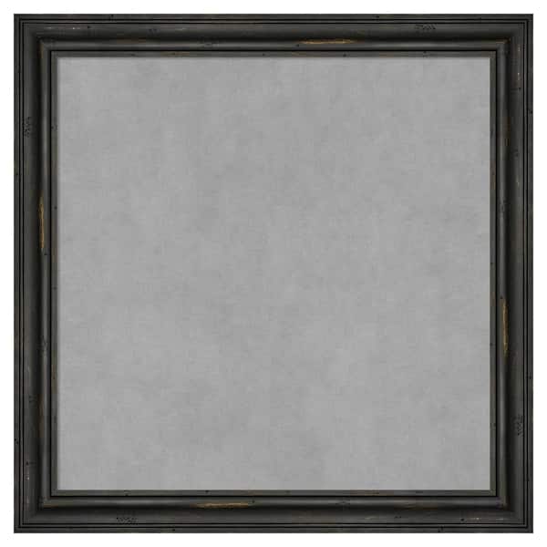 Amanti Art Rustic Pine Black Narrow 23 in. x 23 in Framed Magnetic Board