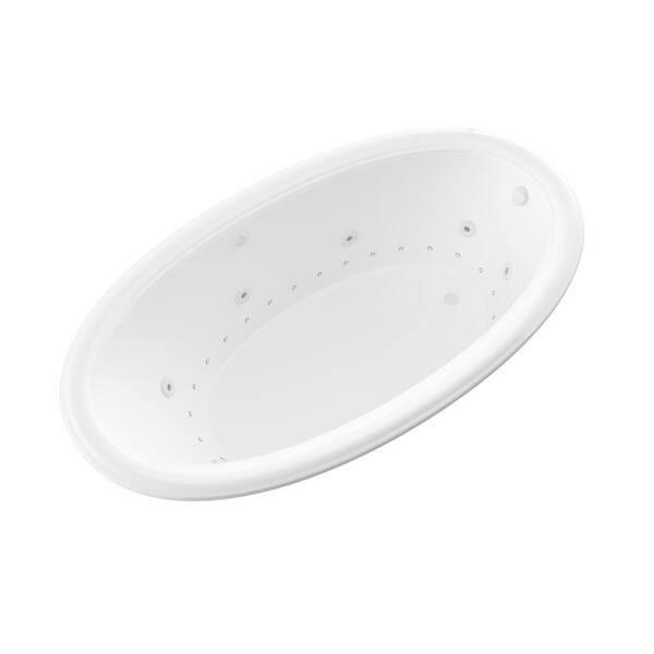 Topaz Diamond Series 70 in. Oval Drop-in Whirlpool and Air Bath Tub in White Topaz Diamond Series 70 in. Oval Drop-in Whirlpool and Air Bath Tub in White