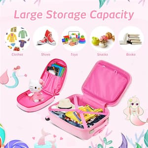 2-Pcs Kids Luggage Set 12 in. Backpack and 16 in. Kid Carry On Suitcase for Boys Girls