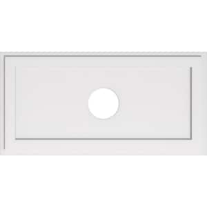 40 in. W x 20 in. H x 6 in. ID x 1 in. P Rectangle Architectural Grade PVC Contemporary Ceiling Medallion