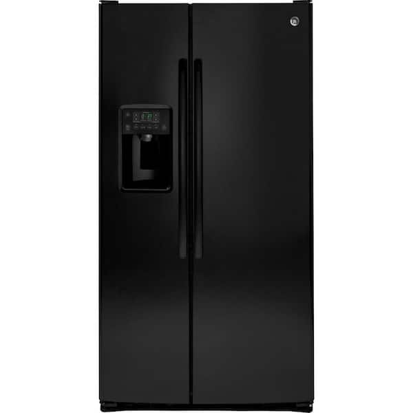 GE 25.3 cu. ft. Side by Side Refrigerator in Black