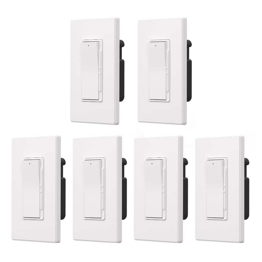120-Volt Digital Dimmer Light Switch Matte White 6-Pack for LED CFL Incandescent Halogen Single Pole 3-Way price history on PriceWatchPro