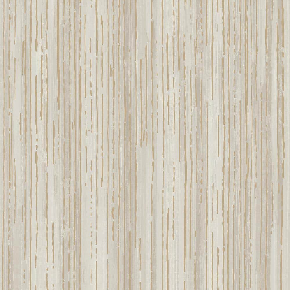 Metallic FX Gold and Cream Abstract Stripe