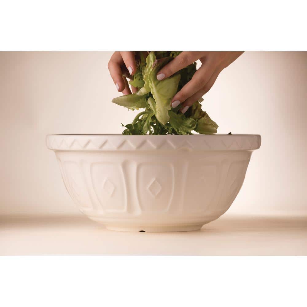 Cream Ceramic Textured Mixing Bowls Set of 3