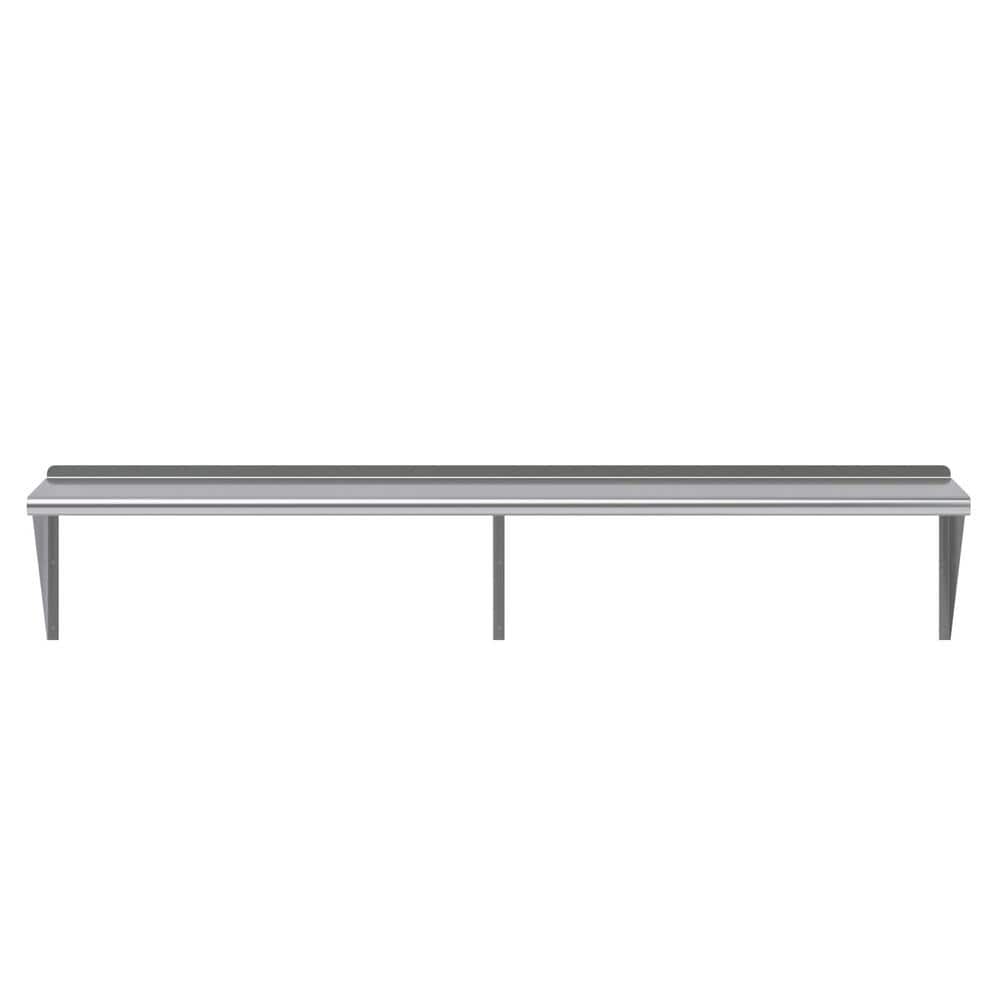 72" Long 18" Deep Stainless Steel Wall Shelf with Brackets