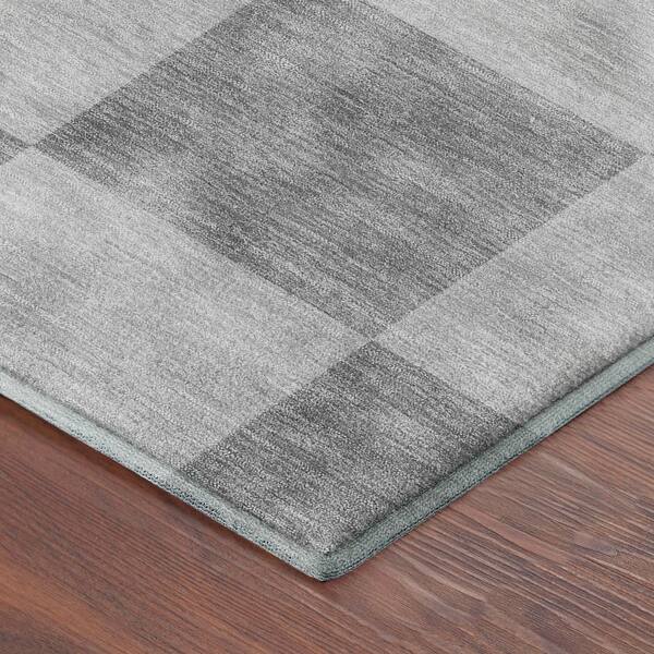 Mayfield Premium Machine Washable Abstract AMF2345 Gray 5 ft. x 7 ft. 6 in. Area Rug