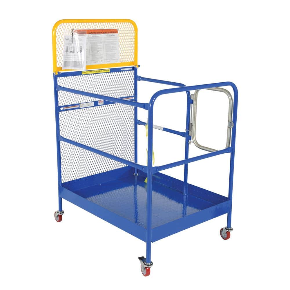 48 x 48 with Casters Powder Coat Blue 1000 lb Capacity not for use in California Vestil WP-4848-CA Steel Work Platform 