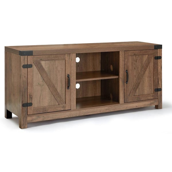 Unbranded 58.07 in. W x 15.74 in. D x 24.8 in. H Bathroom Brown Linen Cabinet