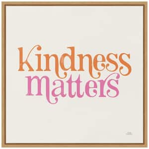 16 in. Kindness Matters Valentine's Day Holiday Framed Canvas Wall Art