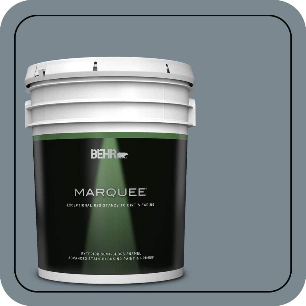 5 gal. #N470-5 Norwegian Blue Semi-Gloss Enamel Exterior Paint & Primer product image for price tracking