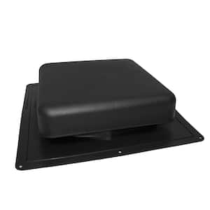60 sq. in. NFA Black Resin Square-Top Roof Louver Static Vent (Carton of 10)