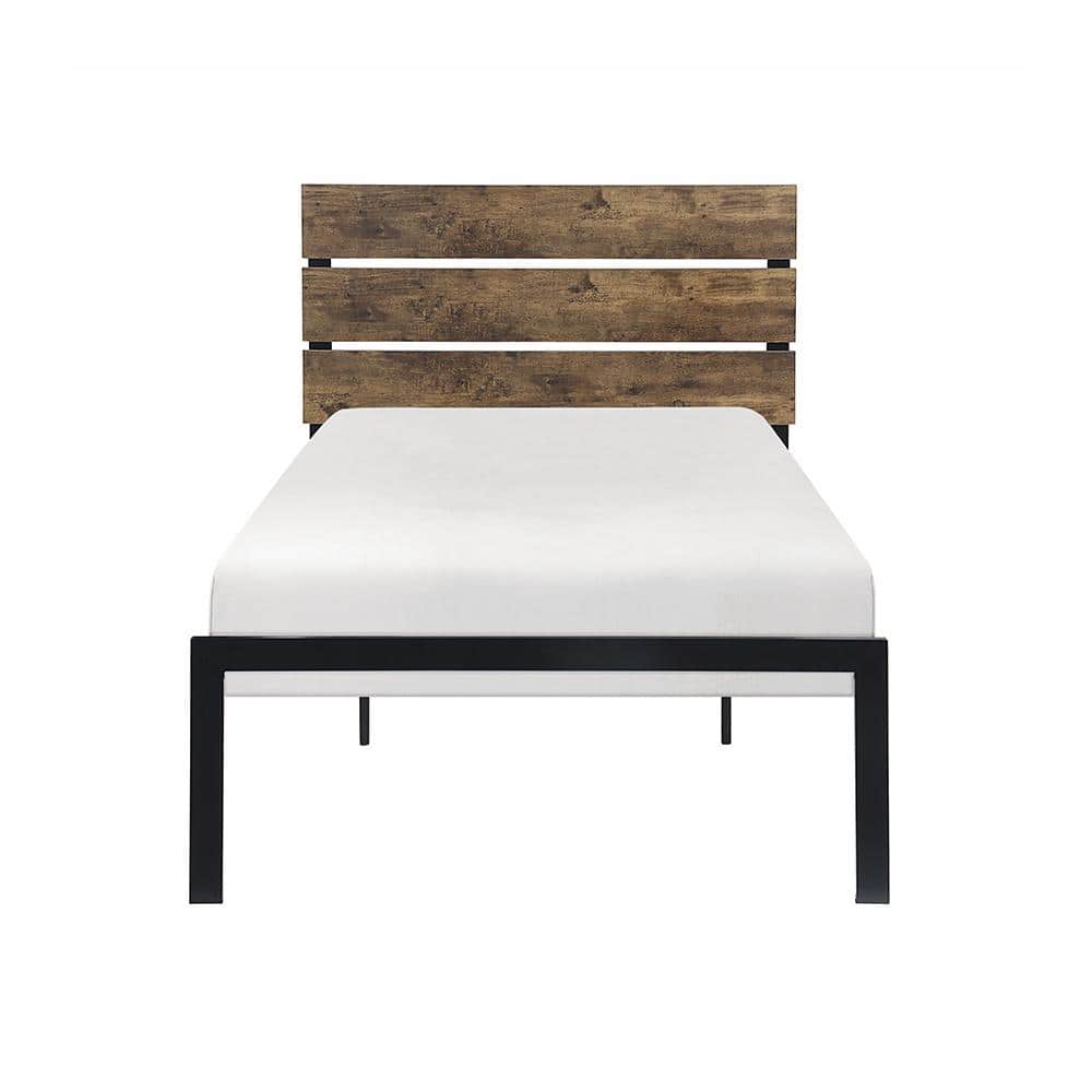 Basseri Black Metal Frame Twin Platform Bed
