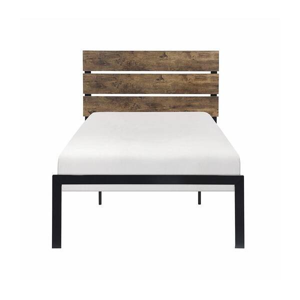 Lazzara Basseri Black Metal Frame Twin Platform Bed
