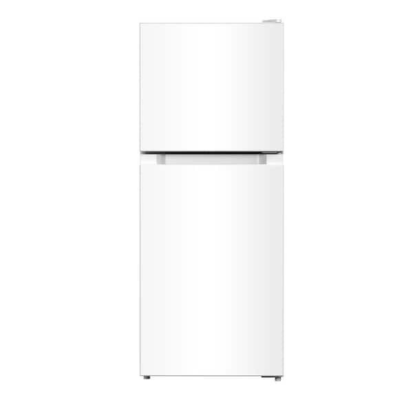 4.5 cu. ft. Mini Refrigerator with Glass Shelves, Top Freezer, and Energy Efficiency in White