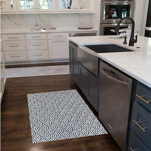 Washable Gray 2 ft. 3 in. x 3 ft. 11 in. Medium Mat Area Rug